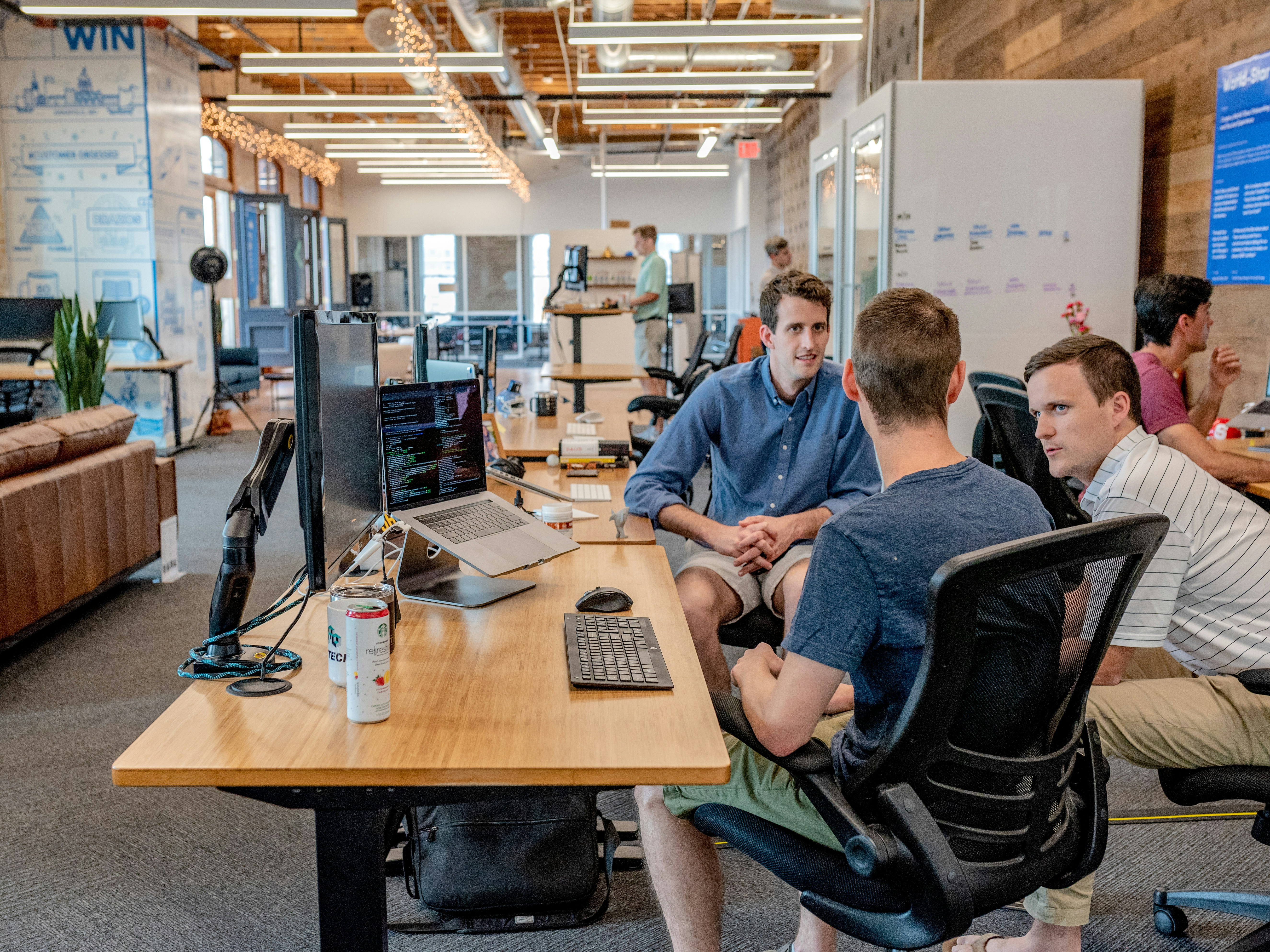 Business team working with technology
